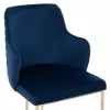 Chair-Armchair SOLANA Blue Velvet with Gold Metal legs 54x63x87Hcm Chair-Armchair SOLANA Blue Velvet with Gold Metal legs 54x63x87Hcm