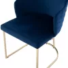 Chair-Armchair SOLANA Blue Velvet with Gold Metal legs 54x63x87Hcm Chair-Armchair SOLANA Blue Velvet with Gold Metal legs 54x63x87Hcm