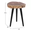 Coffee table C8364.11 Auxiliary Solid Acacia Wood Φ40x49.5H cm