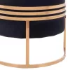 Armchair TIANA C8738.04 Black with Golden Metal Frame 80x70x68 cm
