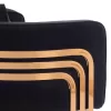 Armchair TIANA C8738.04 Black with Golden Metal Frame 80x70x68 cm