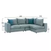 Corner Sofa MONZA C3256.08 Polymorphic Fabric Pistachio - Petrol 265x195x98cm Corner Sofa MONZA C3256.08 Polymorphic Fabric Pistachio - Petrol 265x195x98cm