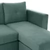 Corner Sofa PONZA C3251.07 Reversible Fabric Stain-Free Mint 200x140x88cm Corner Sofa PONZA C3251.07 Reversible Fabric Stain-Free Mint 200x140x88cm