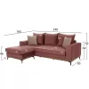 Corner Sofa PORTOFINO C3252.02 Reversible Fabric Stained Rotten Apple 240x165x92cm Corner Sofa PORTOFINO C3252.02 Reversible Fabric Stained Rotten Apple 240x165x92cm