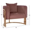 Armchair TIANA C8738.02 Dusty Pink with Golden Metal Frame 80x70x68 cm Armchair TIANA C8738.02 Dusty Pink with Golden Metal Frame 80x70x68 cm