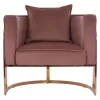 Armchair TIANA C8738.02 Dusty Pink with Golden Metal Frame 80x70x68 cm Armchair TIANA C8738.02 Dusty Pink with Golden Metal Frame 80x70x68 cm