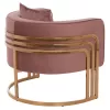 Armchair TIANA C8738.02 Dusty Pink with Golden Metal Frame 80x70x68 cm Armchair TIANA C8738.02 Dusty Pink with Golden Metal Frame 80x70x68 cm