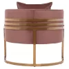 Armchair TIANA C8738.02 Dusty Pink with Golden Metal Frame 80x70x68 cm Armchair TIANA C8738.02 Dusty Pink with Golden Metal Frame 80x70x68 cm