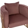 Armchair TIANA C8738.02 Dusty Pink with Golden Metal Frame 80x70x68 cm Armchair TIANA C8738.02 Dusty Pink with Golden Metal Frame 80x70x68 cm