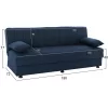 Sofa - Bed Andri 3-seater Blue 180x72x77H cm Sofa - Bed Andri 3-seater Blue 180x72x77H cm