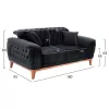 Καναπές - Κρεβάτι Bennington 2θέσιος Μαύρο 180x95x80 εκ. Καναπές - Κρεβάτι Bennington 2θέσιος Μαύρο 180x95x80 εκ.