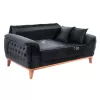 Καναπές - Κρεβάτι Bennington 2θέσιος Μαύρο 180x95x80 εκ. Καναπές - Κρεβάτι Bennington 2θέσιος Μαύρο 180x95x80 εκ.