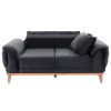 Καναπές - Κρεβάτι Bennington 2θέσιος Μαύρο 180x95x80 εκ. Καναπές - Κρεβάτι Bennington 2θέσιος Μαύρο 180x95x80 εκ.