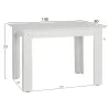 kitchen table KELVIN, white, melamine, 140x80x77