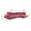 Corner sofa FAITH Right corner Velvet Rotten Apple 254x160x84cm. Corner sofa FAITH Right corner Velvet Rotten Apple 254x160x84cm.