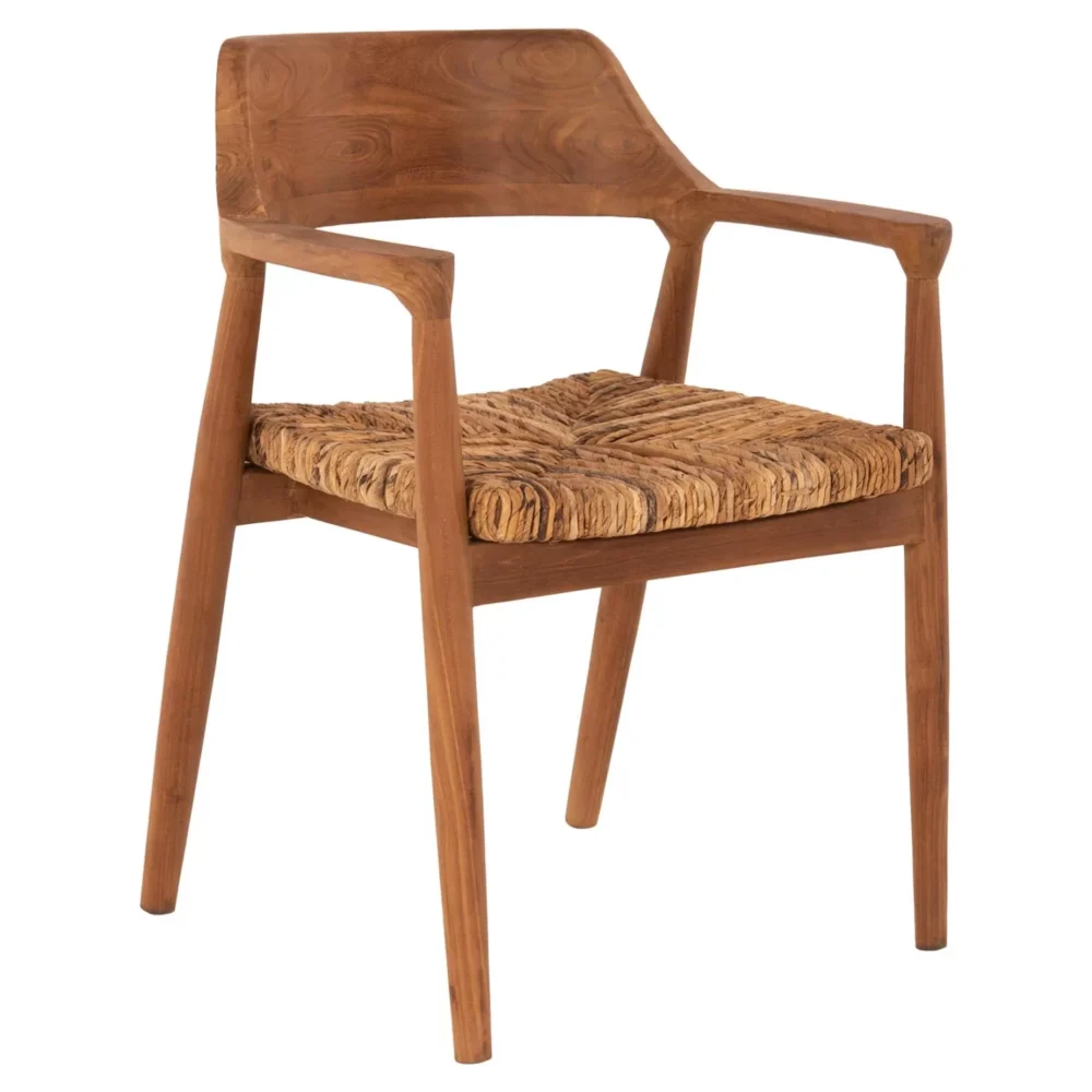 Καρέκλα-Πολυθρόνα C9401.01 Μασίφ Ξύλο Teak Φυσικό 58x52x77Yεκ.