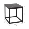 Side Coffee Tables GRELAY 2 pcs MDF Black Marble look & Black Metal Side Coffee Tables GRELAY 2 pcs MDF Black Marble look & Black Metal