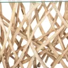 Κονσόλα C9373 σε Ρουστίκ Στύλ απο Μασίφ Ξύλο TEAK & Γυαλί Φυσικό 120x35x75Y εκ.