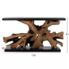 Console C9356 made of Solid Teak Wood Natural - Black 150x40x80cm Console C9356 made of Solid Teak Wood Natural - Black 150x40x80cm