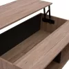 Coffee Table MARGARIT Melamine with Storage Space 100x58x39-53cm Coffee Table MARGARIT Melamine with Storage Space 100x58x39-53cm