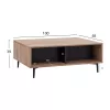 Coffee Table MARGARIT Melamine with Storage Space 100x58x39-53cm Coffee Table MARGARIT Melamine with Storage Space 100x58x39-53cm