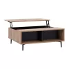 Coffee Table MARGARIT Melamine with Storage Space 100x58x39-53cm Coffee Table MARGARIT Melamine with Storage Space 100x58x39-53cm
