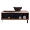 Coffee Table MARGARIT Melamine with Storage Space 100x58x39-53cm Coffee Table MARGARIT Melamine with Storage Space 100x58x39-53cm