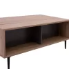 Coffee Table MARGARIT Melamine with Storage Space 100x58x39-53cm Coffee Table MARGARIT Melamine with Storage Space 100x58x39-53cm