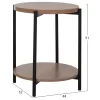 Side Coffee Table NED Round Melamine Oak with Shelf Φ40x52Hcm. Side Coffee Table NED Round Melamine Oak with Shelf Φ40x52Hcm.