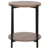 Side Coffee Table NED Round Melamine Oak with Shelf Φ40x52Hcm. Side Coffee Table NED Round Melamine Oak with Shelf Φ40x52Hcm.