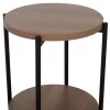 Side Coffee Table NED Round Melamine Oak with Shelf Φ40x52Hcm. Side Coffee Table NED Round Melamine Oak with Shelf Φ40x52Hcm.