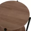 Side Coffee Table NED Round Melamine Oak with Shelf Φ40x52Hcm. Side Coffee Table NED Round Melamine Oak with Shelf Φ40x52Hcm.