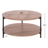 Coffee table MATTEO Round Two-level Oak Φ75x40.5cm