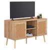 Έπιπλο τηλεόρασης COLM με Πόρτες RATTAN σε Φυσικό 120x39x56,5Υεκ. Έπιπλο τηλεόρασης COLM με Πόρτες RATTAN σε Φυσικό 120x39x56,5Υεκ.