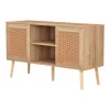 COLM TV Cabinet with RATTAN Doors in Natural 120x39x56.5cm COLM TV Cabinet with RATTAN Doors in Natural 120x39x56.5cm