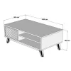 Coffee Table C9502.03 Melamine with Cabinet Walnut and White 105x60x38.2cm Coffee Table C9502.03 Melamine with Cabinet Walnut and White 105x60x38.2cm