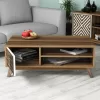 Coffee Table C9502.03 Melamine with Cabinet Walnut and White 105x60x38.2cm Coffee Table C9502.03 Melamine with Cabinet Walnut and White 105x60x38.2cm