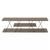 TV stand TARS Melamine in Olive Gray 120x32x33cm