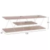 TV cabinet TARS Melamine in Sonoma - White 120x32x33cm TV cabinet TARS Melamine in Sonoma - White 120x32x33cm