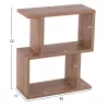 Side Coffee Table AMABELLA with Shelves Melamine Natural 45x17x52cm Side Coffee Table AMABELLA with Shelves Melamine Natural 45x17x52cm