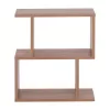 Side Coffee Table AMABELLA with Shelves Melamine Natural 45x17x52cm Side Coffee Table AMABELLA with Shelves Melamine Natural 45x17x52cm