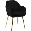 Πολυθρόνα SAWYER Βελούδο Μαύρο με Χρυσά πόδια 55x60x83Υεκ. Πολυθρόνα SAWYER Βελούδο Μαύρο με Χρυσά πόδια 55x60x83Υεκ.