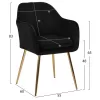 Πολυθρόνα SAWYER Βελούδο Μαύρο με Χρυσά πόδια 55x60x83Υεκ. Πολυθρόνα SAWYER Βελούδο Μαύρο με Χρυσά πόδια 55x60x83Υεκ.