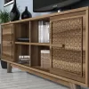 TV FURNITURE SET  MELAMINE IN WALNUT COLOR 160x35x56.2Hcm. TV FURNITURE SET  MELAMINE IN WALNUT COLOR 160x35x56.2Hcm.