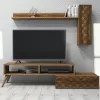 TV FURNITURE SET  MELAMINE IN WALNUT COLOR 150x37.2x37.8Hcm. TV FURNITURE SET  MELAMINE IN WALNUT COLOR 150x37.2x37.8Hcm.