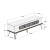 TV cabinet C9511.02 Melamine in Natural OAK and Metal legs 145x40x45cm