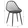 Chair LIO C9524.02 Polypropylene with Metal legs Black 52x53x82Hcm.