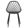 Chair LIO C9524.02 Polypropylene with Metal legs Black 52x53x82Hcm.