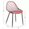 Chair LIO C9524.06 Polypropylene Red with Black Metal legs 52x53x82Hcm. Chair LIO C9524.06 Polypropylene Red with Black Metal legs 52x53x82Hcm.