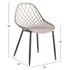 Chair LIO C9524.03 Polypropylene Cappuccino with Black Metal legs 52x53x82Hcm. Chair LIO C9524.03 Polypropylene Cappuccino with Black Metal legs 52x53x82Hcm.